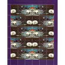 1980 - Grønland - Julemærkeark Isbjørne - Frimærke - Postfrisk.